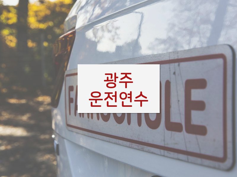 광주운전연수 후기