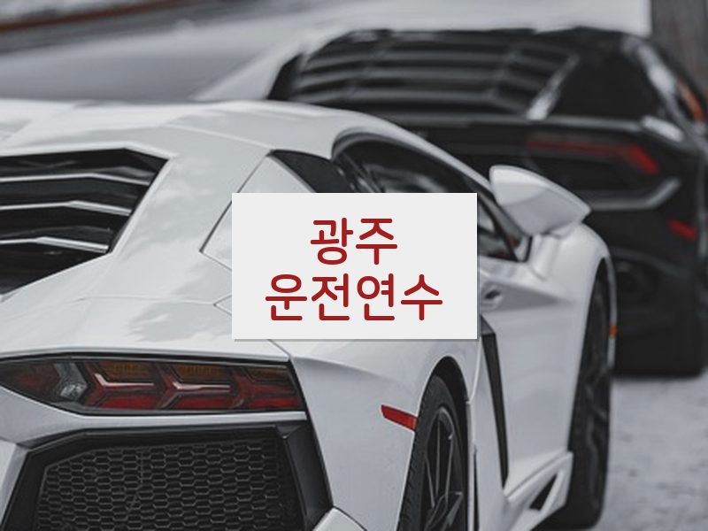 광주운전연수 후기