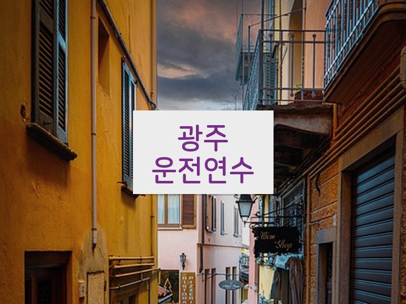 광주운전연수 후기