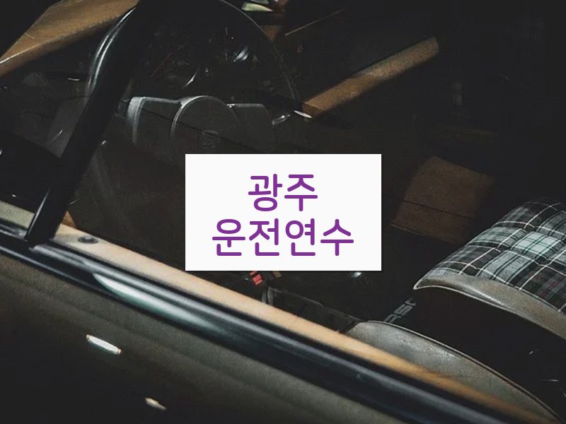 광주운전연수 후기