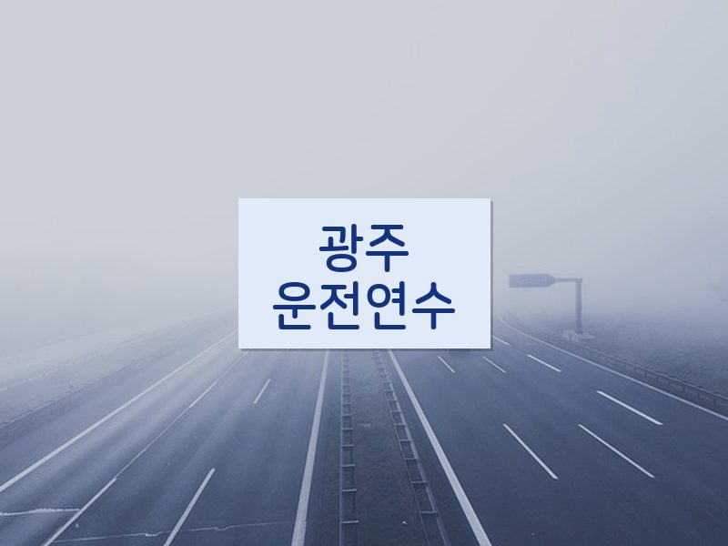 광주운전연수 후기