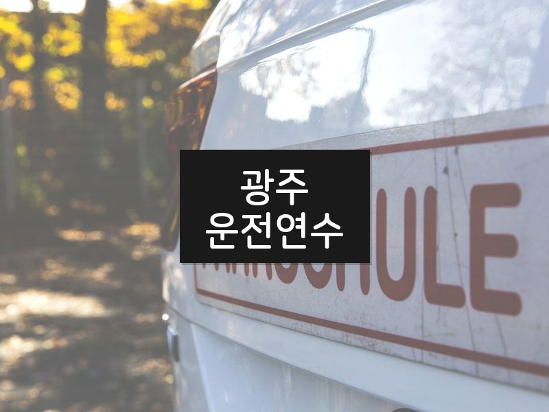 광주운전연수 후기