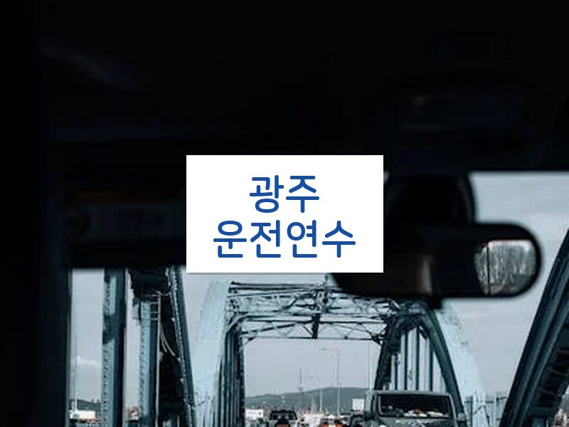 광주운전연수 후기