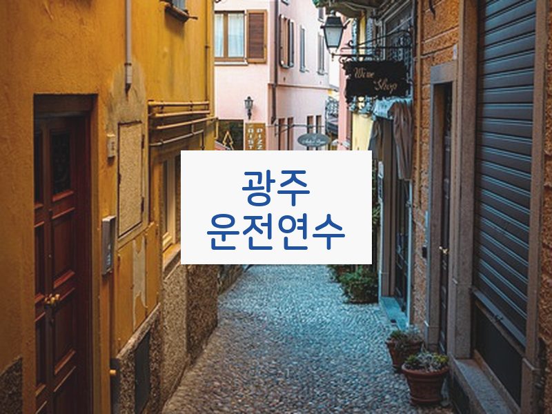 광주운전연수 후기