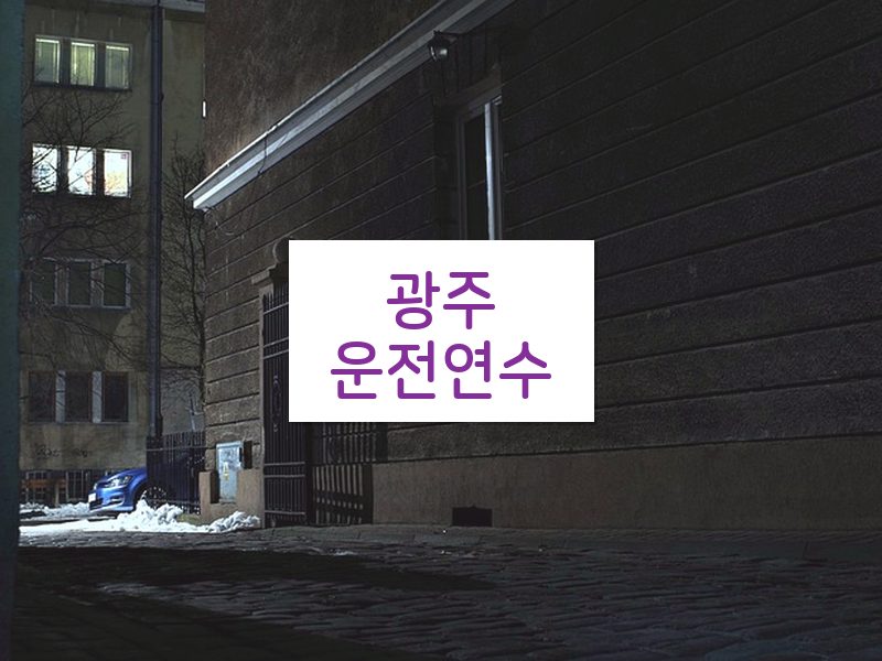 광주운전연수 후기