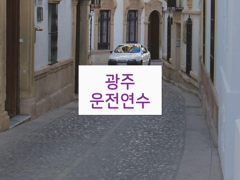 광주운전연수 후기