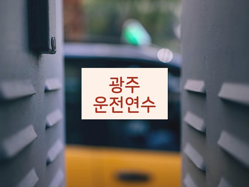 광주운전연수 후기