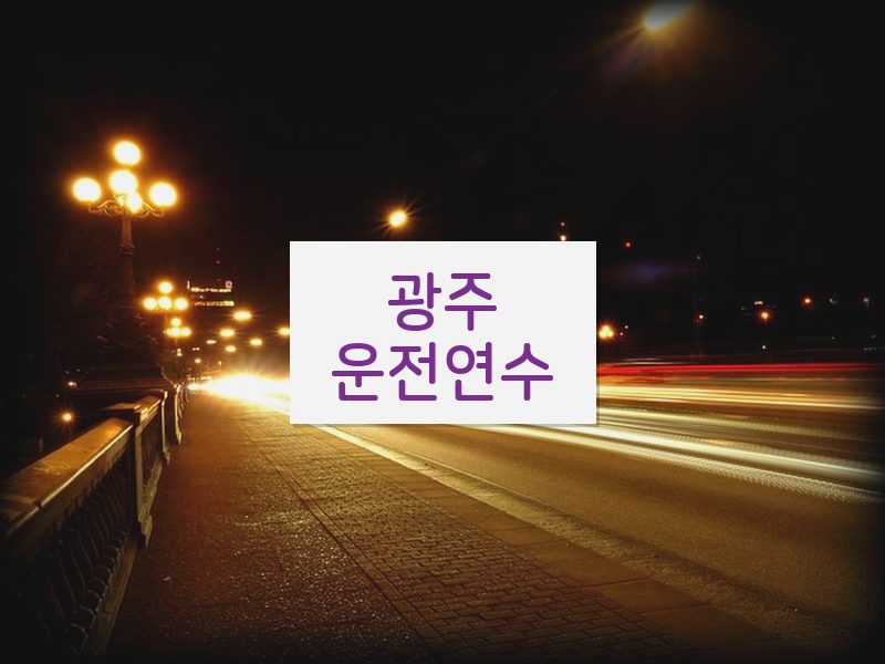 광주운전연수 후기