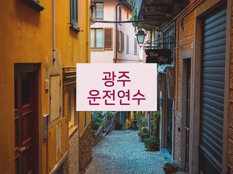 광주운전연수 후기