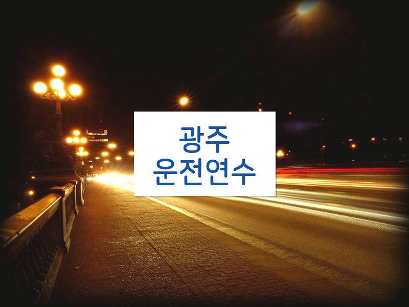 광주운전연수 후기