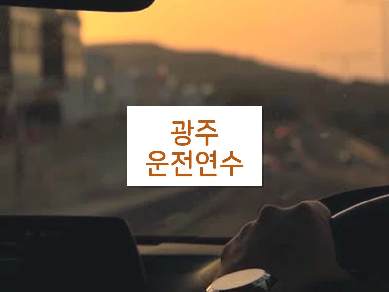 광주운전연수 후기