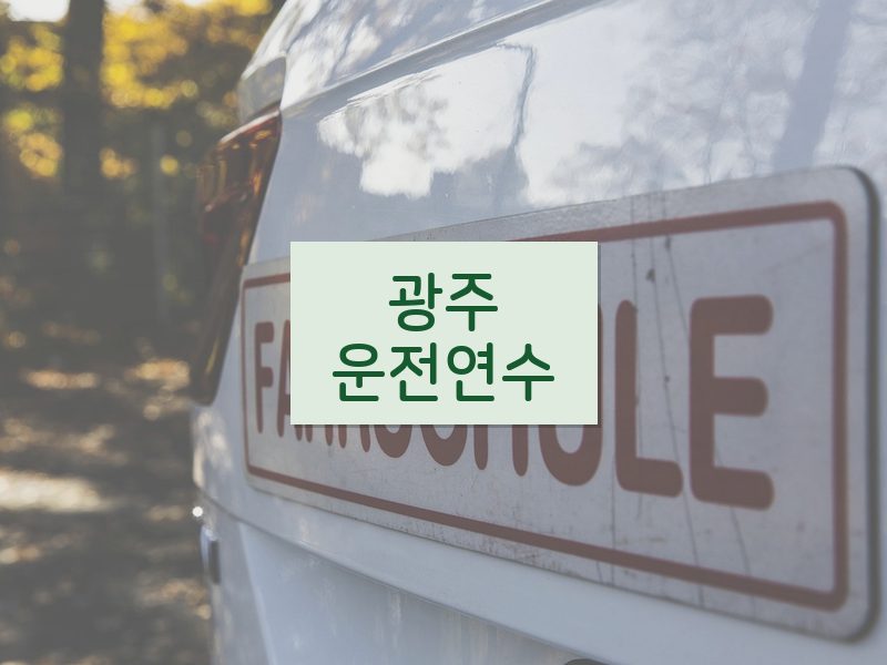 광주운전연수 후기