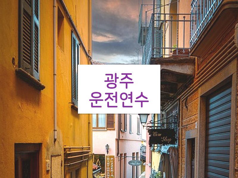 광주운전연수 후기