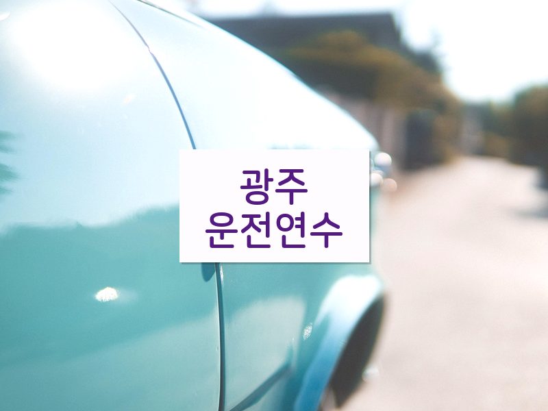 광주운전연수 후기