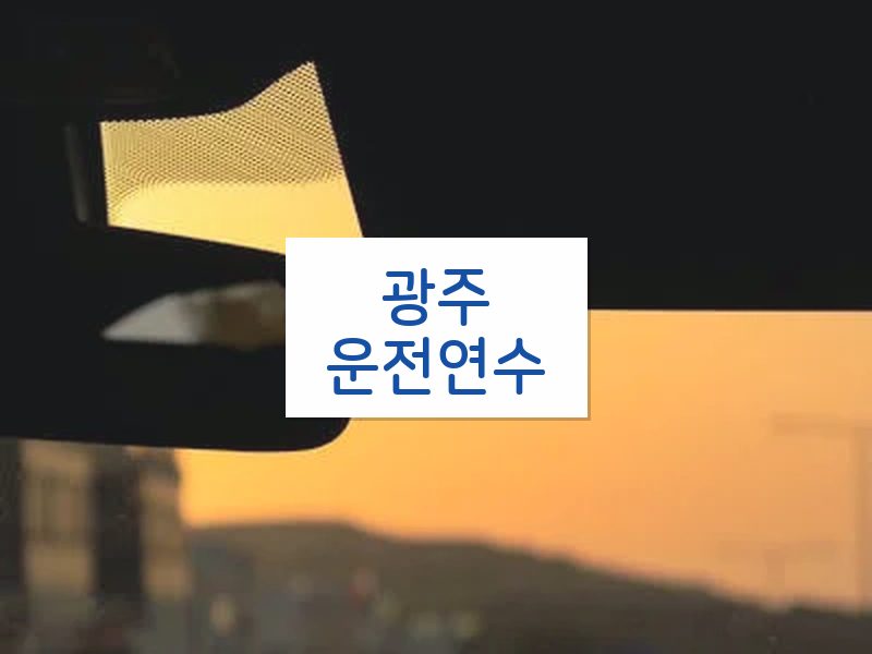 광주운전연수 후기