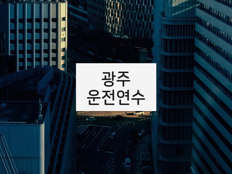 광주운전연수 후기