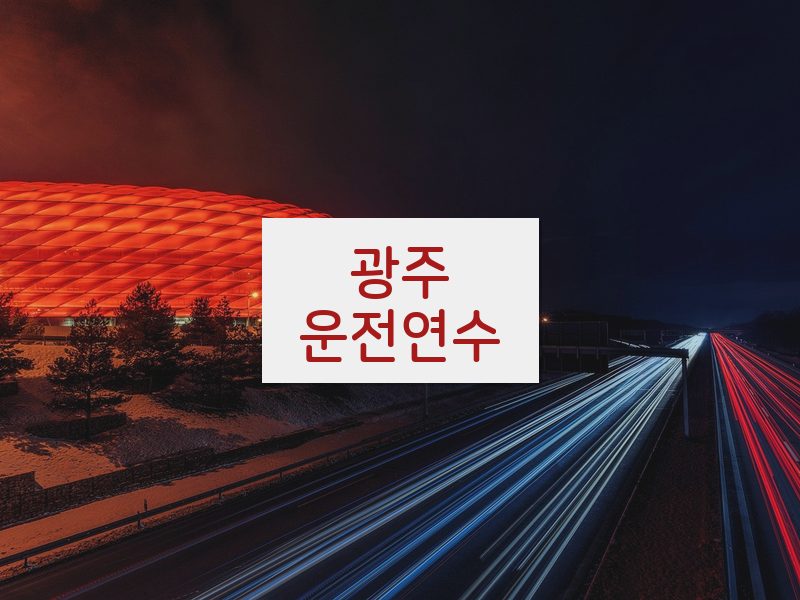 광주운전연수 후기