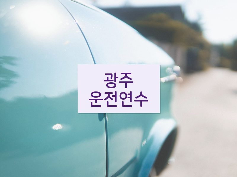 광주운전연수 후기