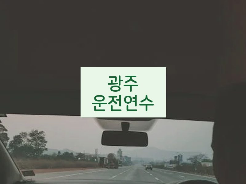 광주운전연수 후기