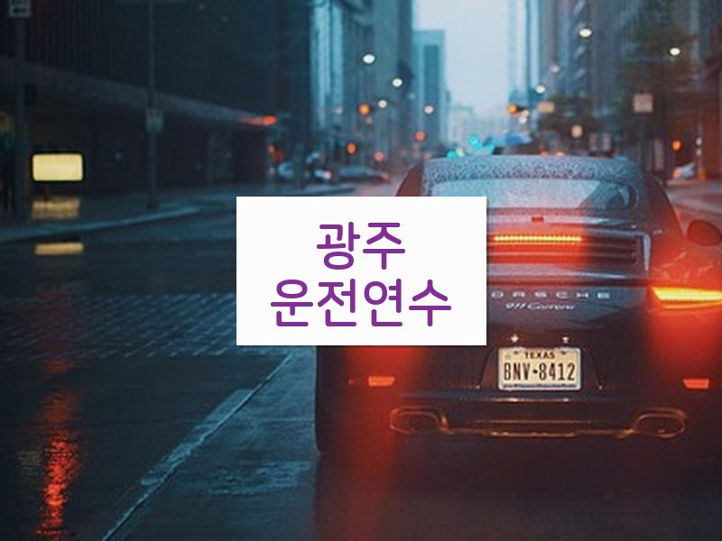 광주운전연수 후기
