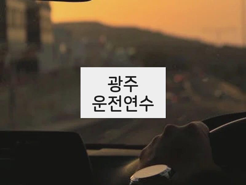 광주운전연수 후기