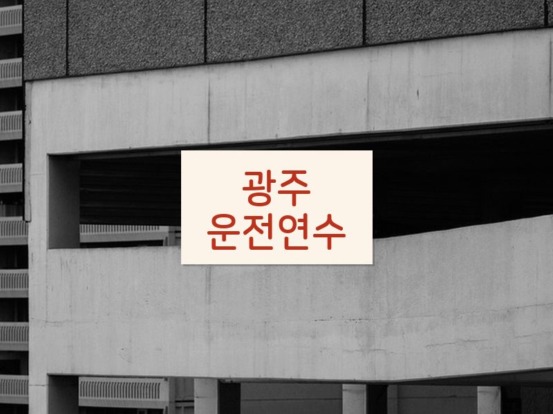 광주운전연수 후기