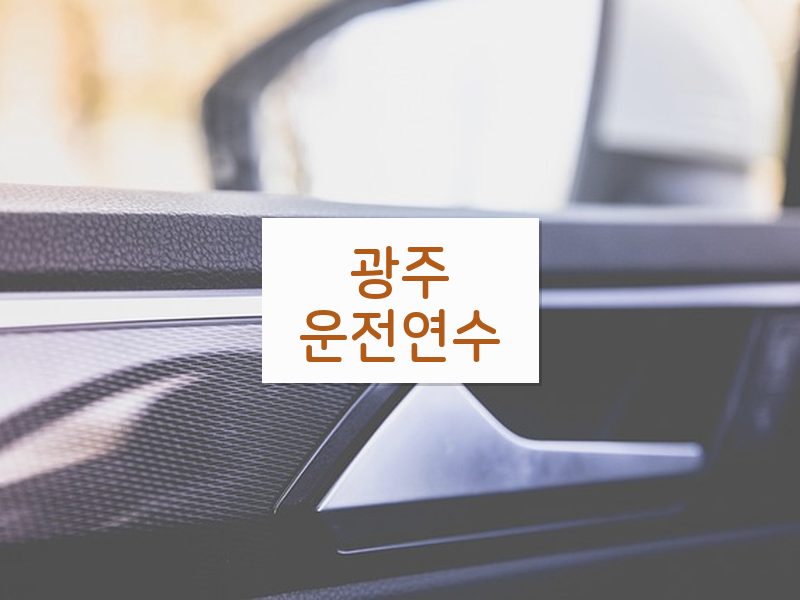 광주운전연수 후기