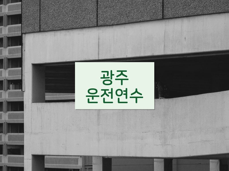 광주운전연수 후기