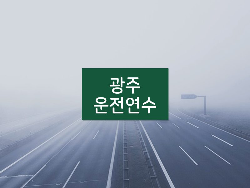 광주운전연수 후기
