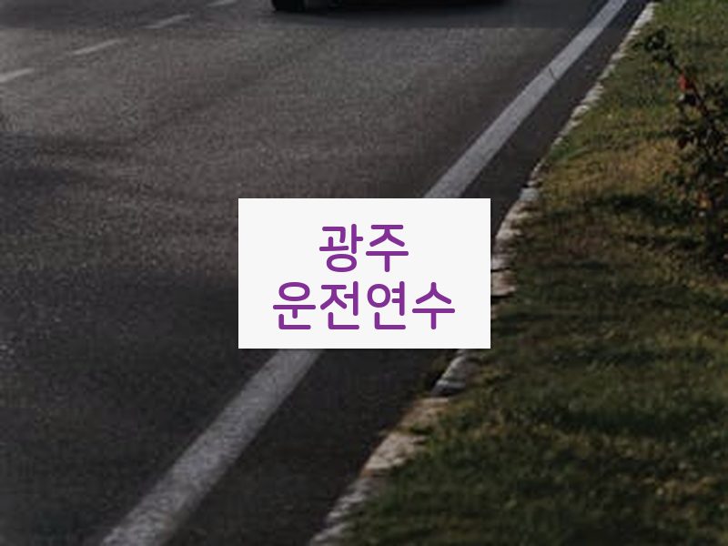 광주운전연수 후기
