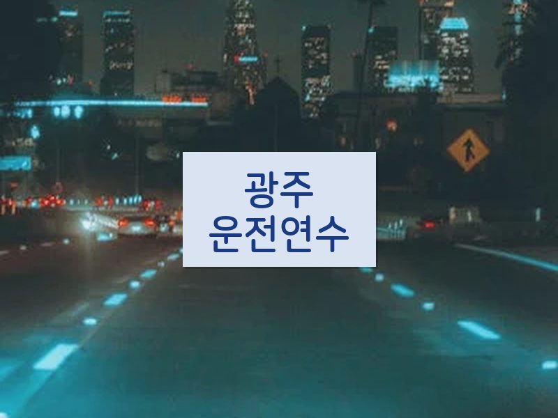광주운전연수 후기
