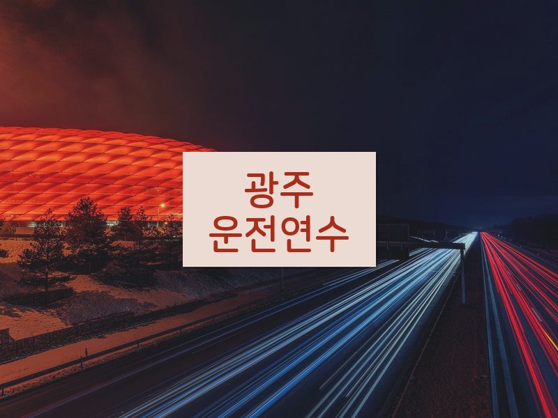 광주운전연수 후기