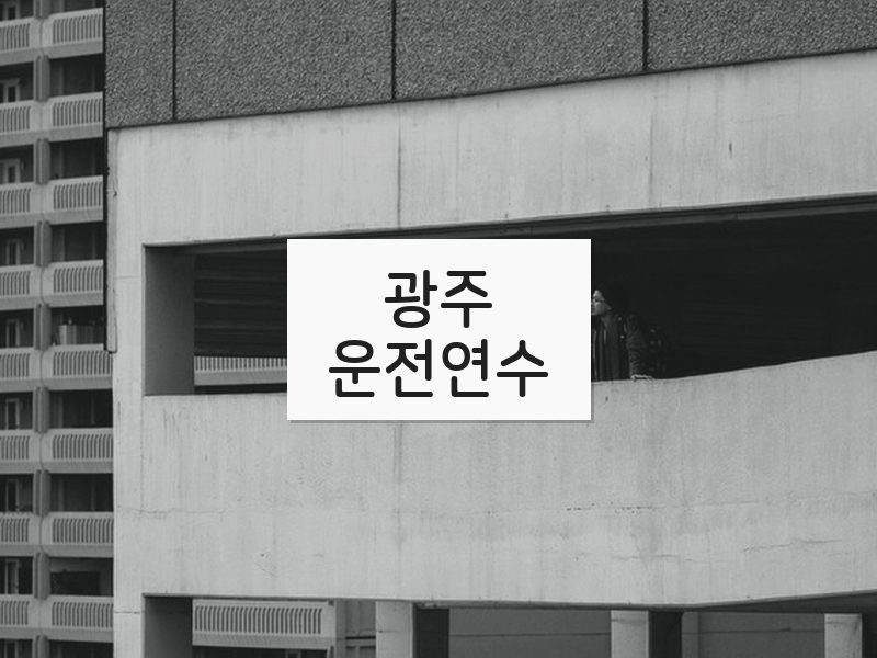 광주운전연수 후기