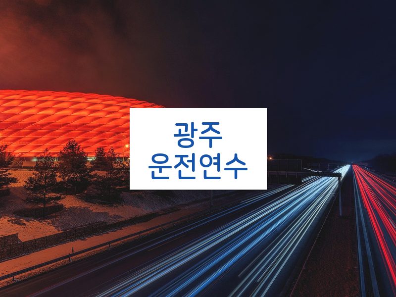 광주운전연수 후기