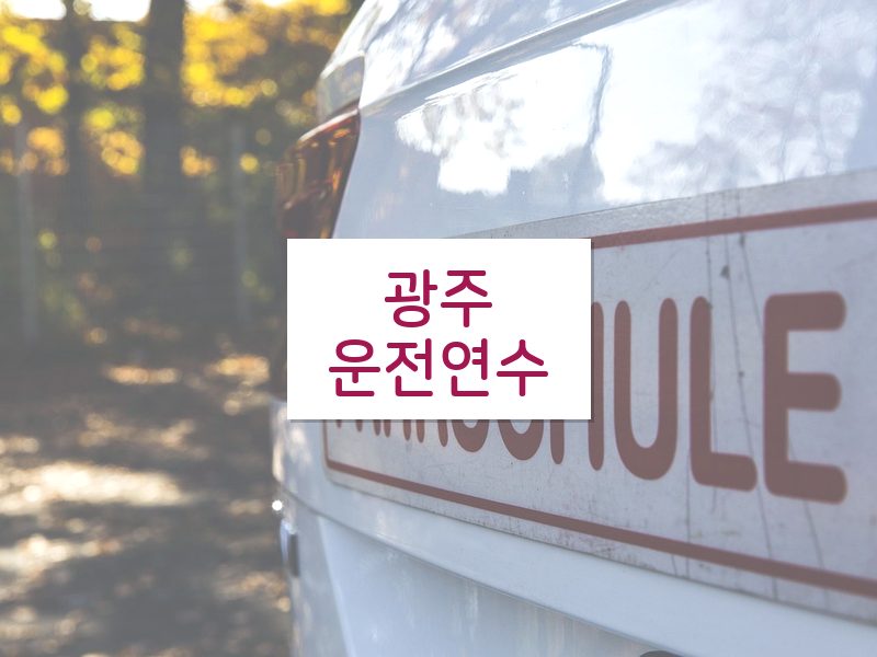 광주운전연수 후기