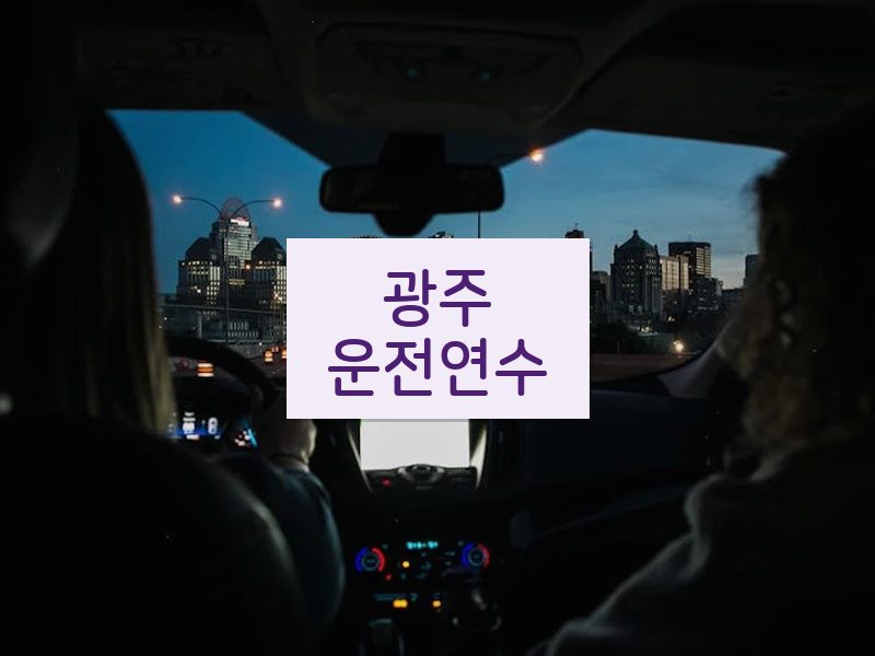 광주운전연수 후기