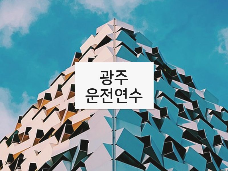 광주운전연수 후기
