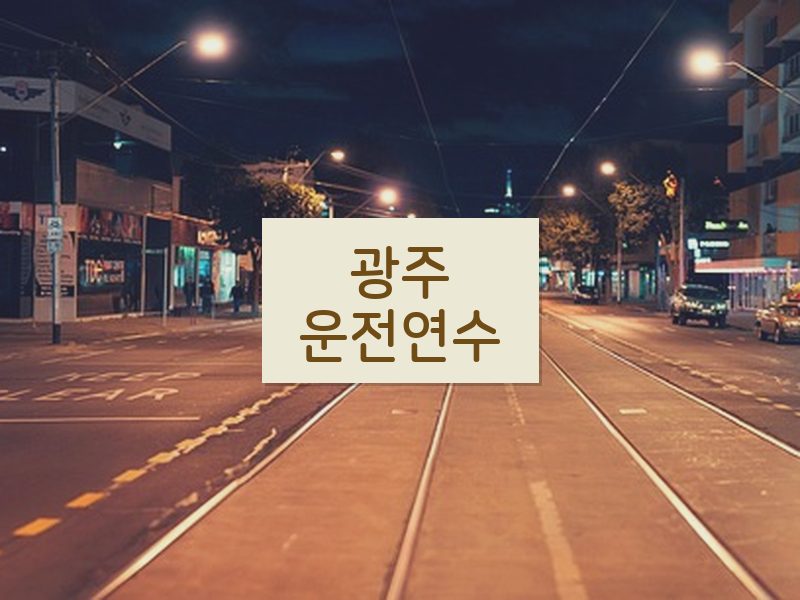 광주운전연수 후기
