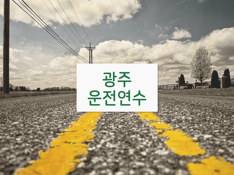광주운전연수 후기