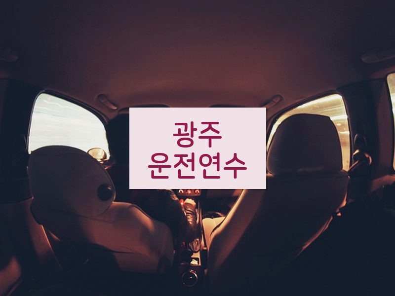 광주운전연수 후기