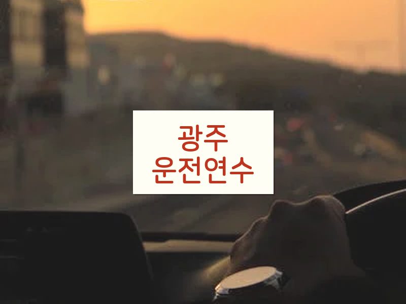 광주운전연수 후기