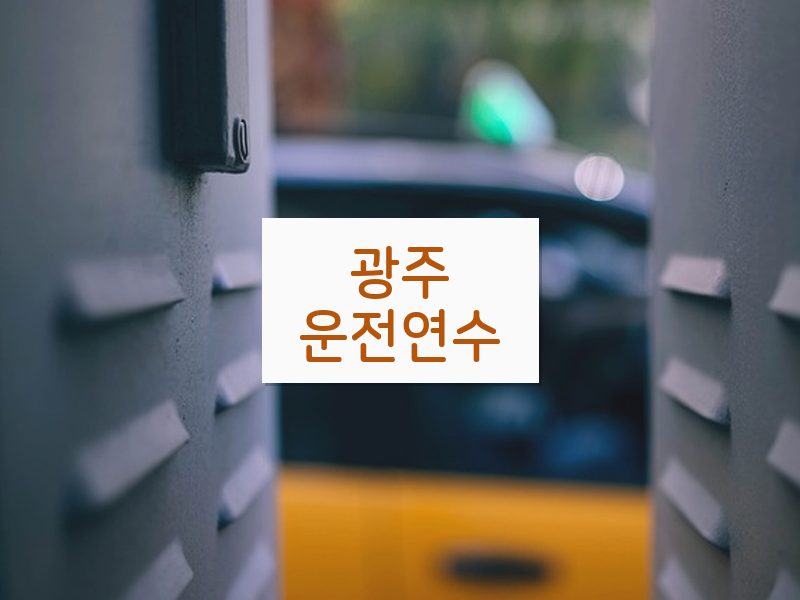 광주운전연수 후기