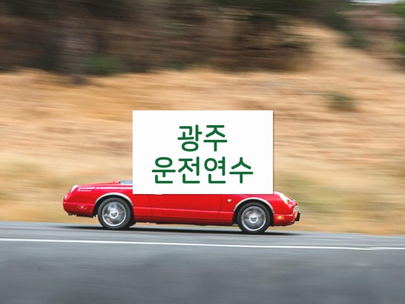 광주운전연수 후기