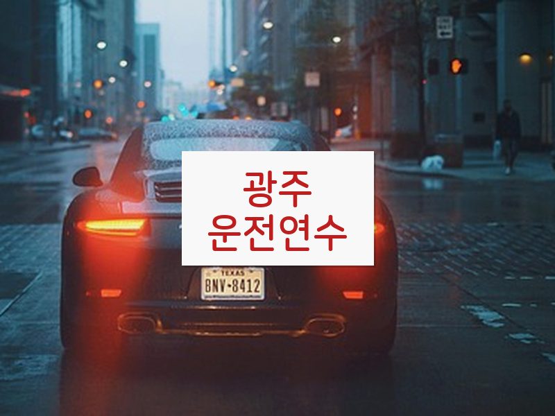 광주운전연수 후기