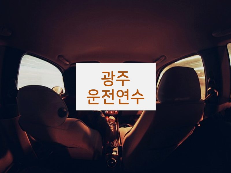 광주운전연수 후기