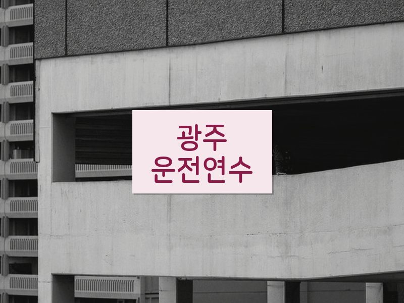 광주운전연수 후기