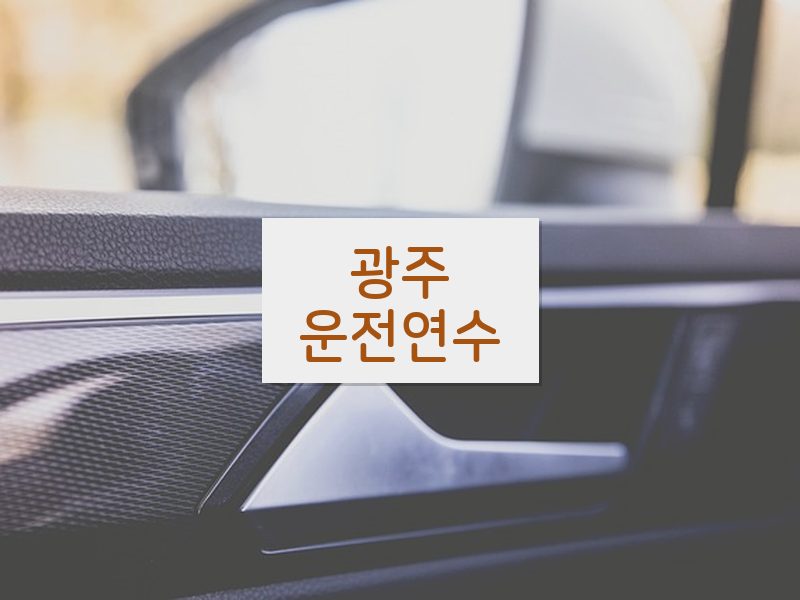광주운전연수 후기
