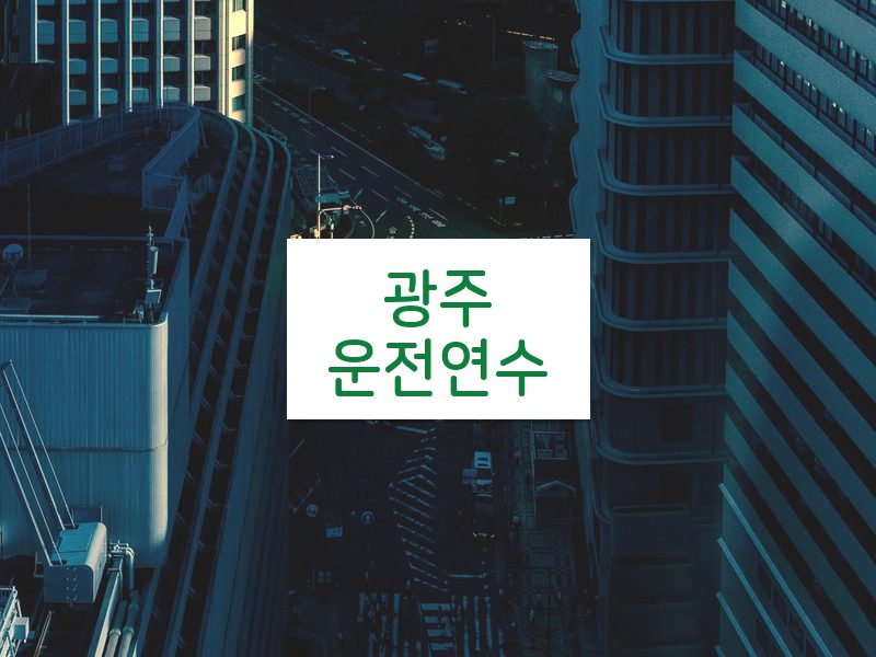 광주운전연수 후기