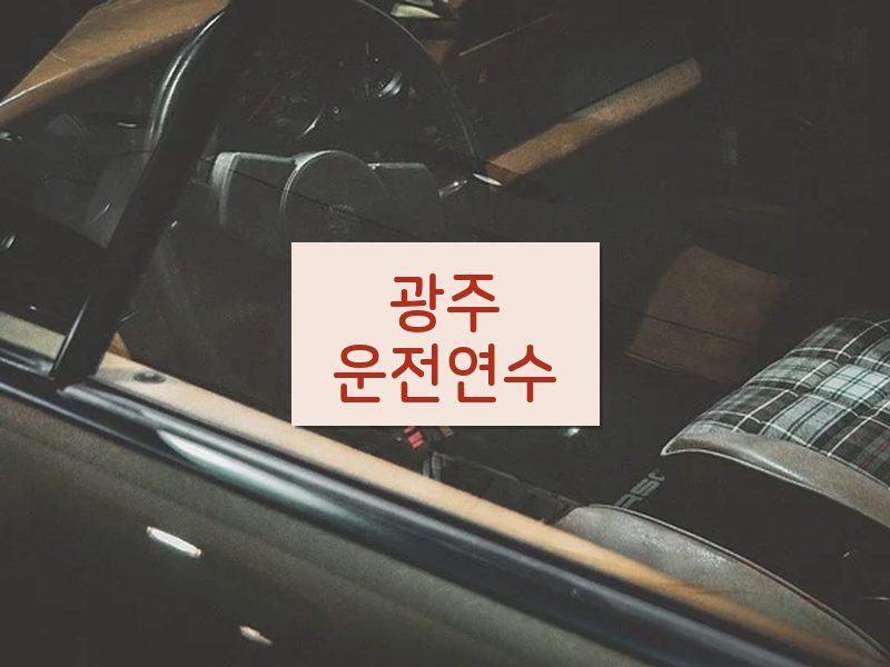 광주운전연수 후기
