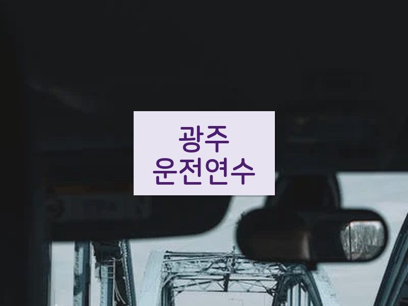 광주운전연수 후기